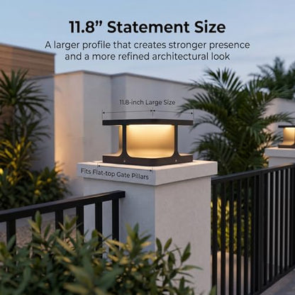 11.8" Hardwired Outdoor Post Light