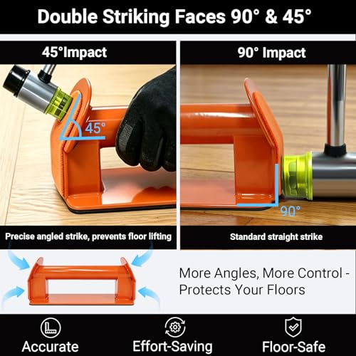 Floor Gap Fixer Tool Kit with Rubber Mallet for Laminate