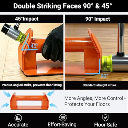 Floor Gap Fixer Tool Kit with Rubber Mallet for Laminate