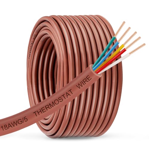 18 5 Thermostat Wire 30FT (Brown-18/5 / 30FT)