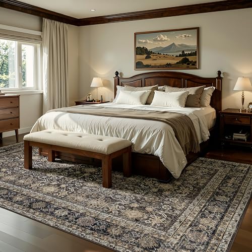 Washable Area Rug 5×7 for Living Room (Copper / 5' x 7' (Rectangular))