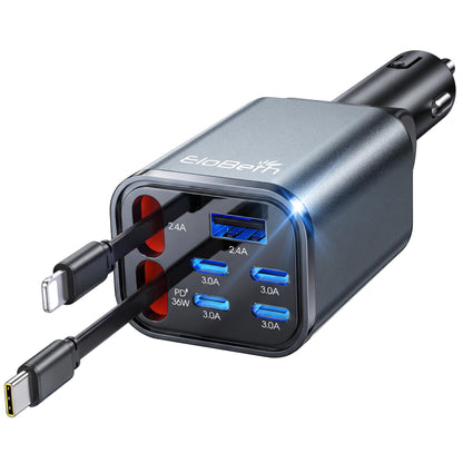 120W Retractable Car Charger