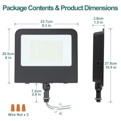 150W LED Flood Light with Adjustable Knuckle Mount