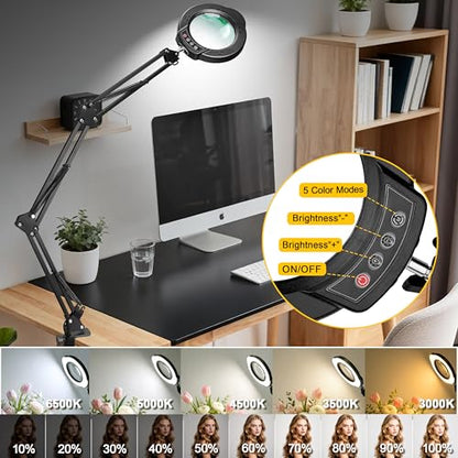 Magnifying Glass with Light and Stand