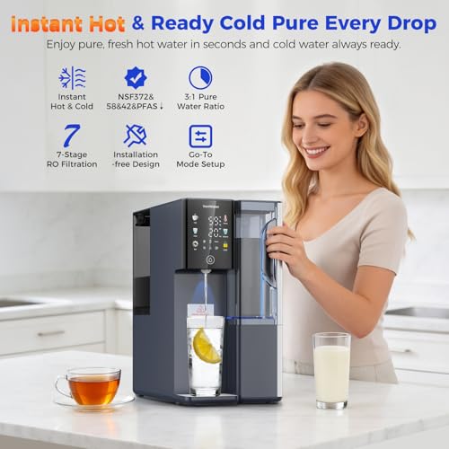 Reverse Osmosis Water Filter Countertop Hot and Cold RO System