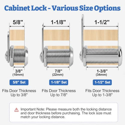 Cabinet Locks with Keys Cam Lock Keyed Alike Cylinder Lock Heavy