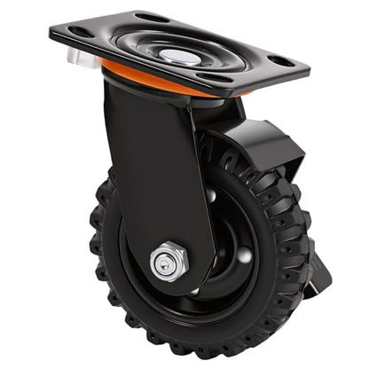 Caster Wheels 4pcs Heavy Duty Swivel with Brake