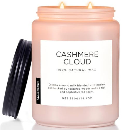 Cashmere Vanilla Fall Scented Candle for Home (Large Jar / Cashmere Vanilla)