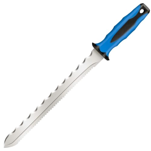 Double Side Serrated Insulation Knife (Blue / 11 IN)