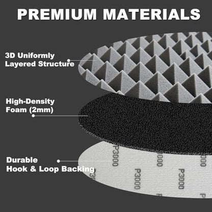 6 Inch Foam Hook & Loop Sanding Discs