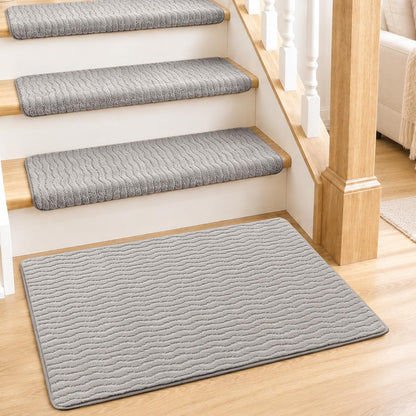 Stair Landing Mat (Light Grey / 2' x 3' (Rectangular))