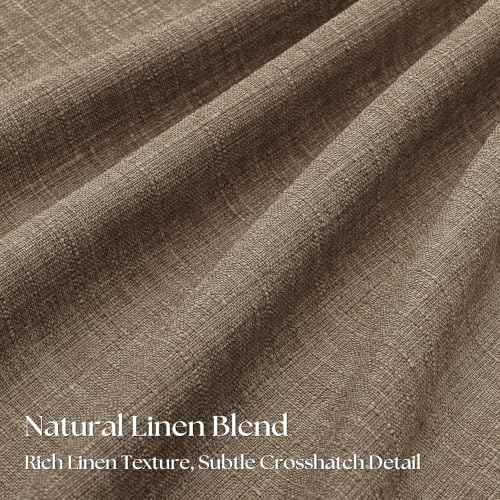 Dark Flax Pinch Pleated 100% Blackout 80 Inch Curtains 2 Panels 50 By 80 (Dark Flax / 50"W x 80"L (Pack of 2))