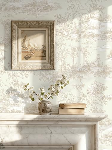 Peel and Stick Wallpaper Vintage Neutral Wallpaper Waterproof