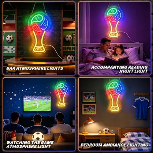 2026 Soccer Championship Trophy 3D Night Light