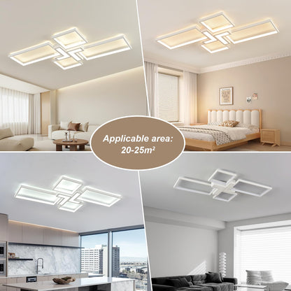 Modern Ceiling Light 32'' 50W 3000K (White / 32 in)