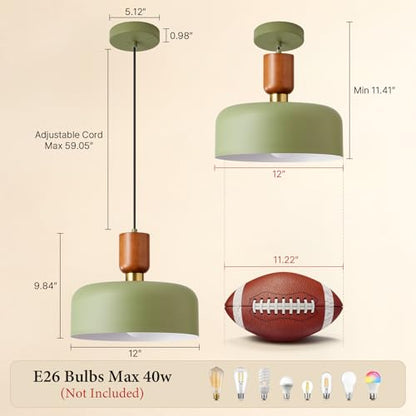 Mid Century Modern Pendant Light for Dining Room Bedroom Hallway Entryway