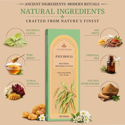Natural Patchouli Incense Sticks (Patchouli)