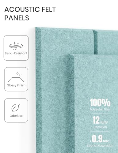 Felt Bulletin Board & Cork Board Alternative (Aqua Blue-1 / Bold-stripe 6-pack)