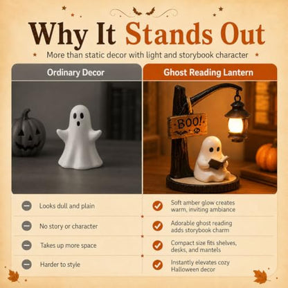 1 pcs 1 Pack 1 Count Ghost Reading Book Lamp 1 piece 1 Set