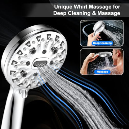 Dual Rainfall Shower Head With Handheld Showerhead