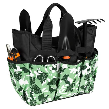 Portable Gardening Tool Tote Bag Organizer with 16 Pockets