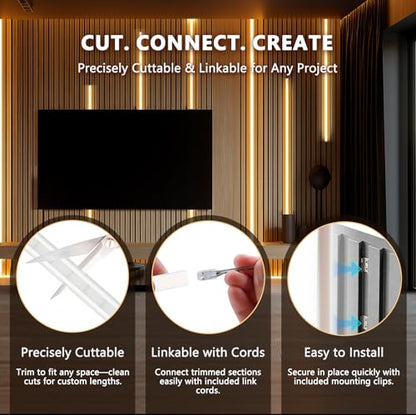 LED Strip Lights for Slat Wall Recessed