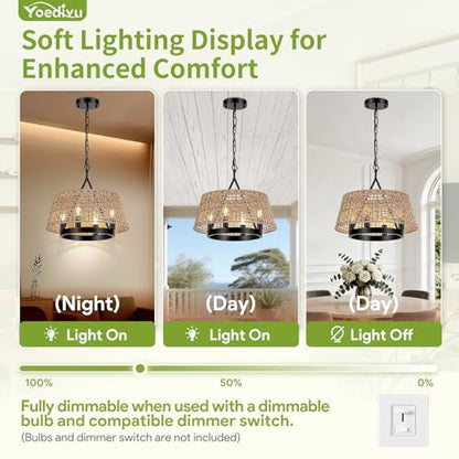 Rattan Chandelier