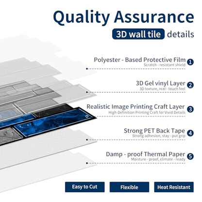 3D Textured Peel and Stick Backsplash