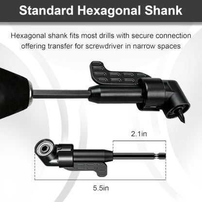 20Pcs Flexible Drill Bit Extension and Right Angle Adapter Set (20 Pcs)
