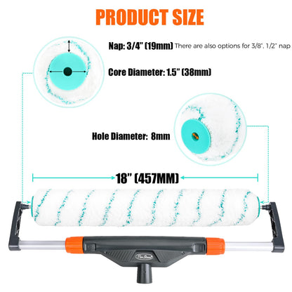 18 Inch Microfiber Paint Roller Covers (3/4" Nap)