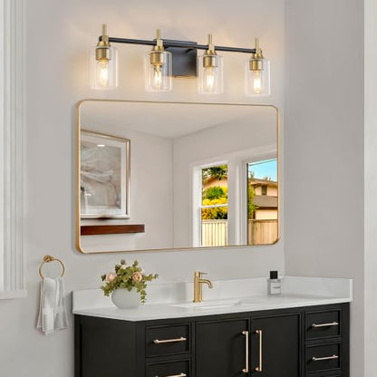 4 Light Modern Bathroom Vanity Light (4-light / Black-Gold)