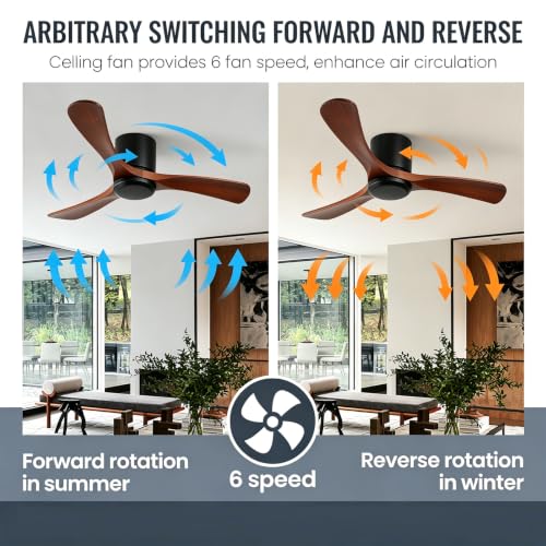 42 Inch Wood Ceiling Fan without Light