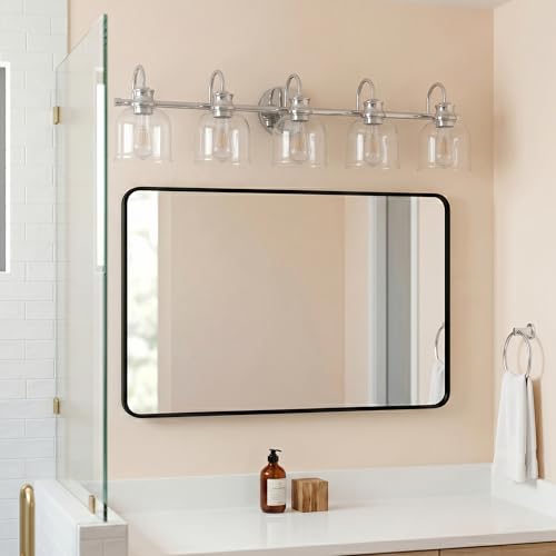 5 Lights 40" Bathroom Vanity Light Fixtures (Chrome / 5 Lights)