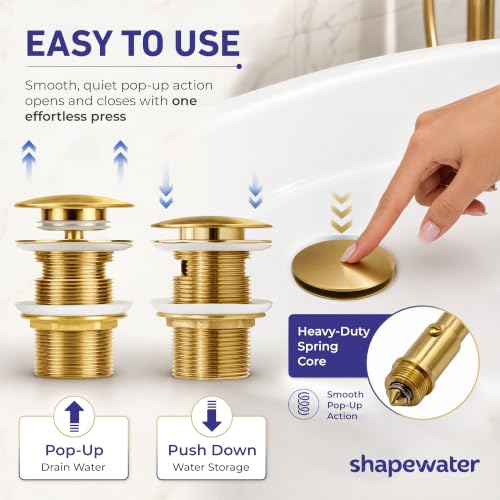 Solid Brass Freestanding Bathtub Drain with Integrated Hair & Valuables Catcher