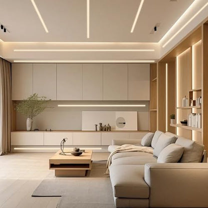 Plaster in Recessed Drywall Led Strip Diffuser Aluminum Channel Profile for LED Strip Trimless Lighting Wall and Ceiling