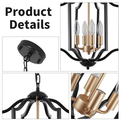 Black Chandelier Light Fixture