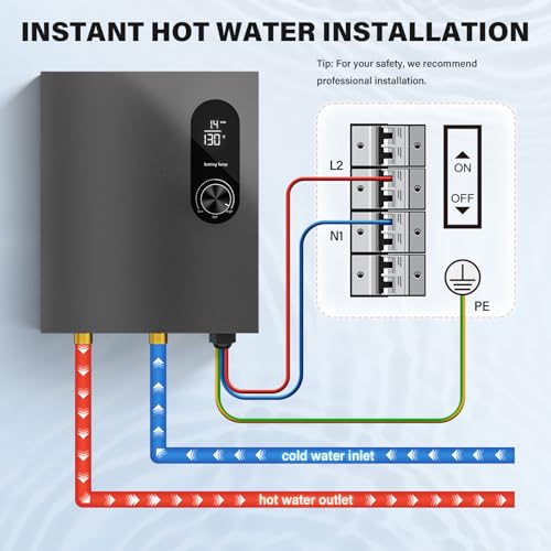 Tankless Water Heater Electric Instant Hot Water Heater Under Sink