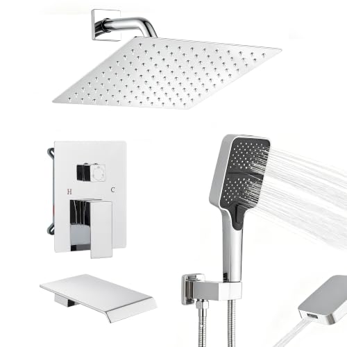 Wall Mount 3 Function Tub Shower Faucet Set