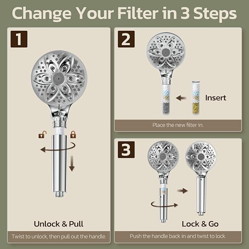 Filtered Shower Head with Handheld