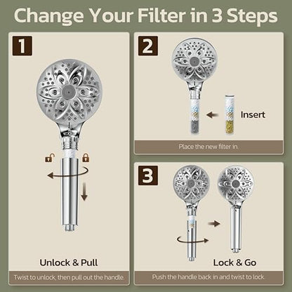 Filtered Shower Head with Handheld