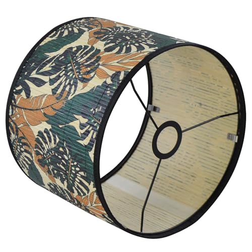 Bamboo Lamp Shade With Tropical Plants Chandelier Covers