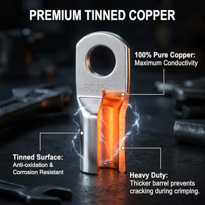 Copper Wire Lugs Kit with Heat Shrink