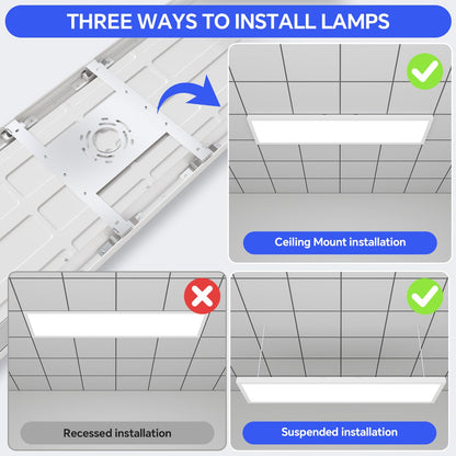 1x4 LED Flat Panel Light (White / 1x4FT 2Pack)