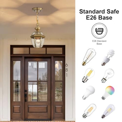 Solid Brass Outdoor Pendant Light Fixture