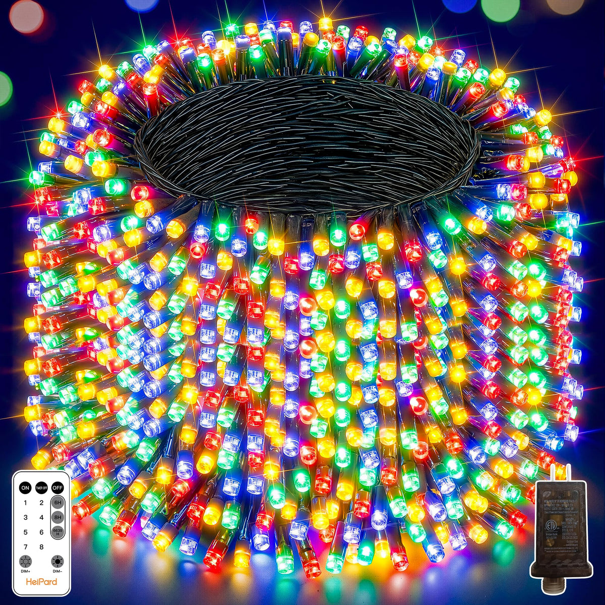 1000 LED Christmas Lights Outdoor 328 FT Multicolor Remote and Plug (Multicolor / 1000 LED)