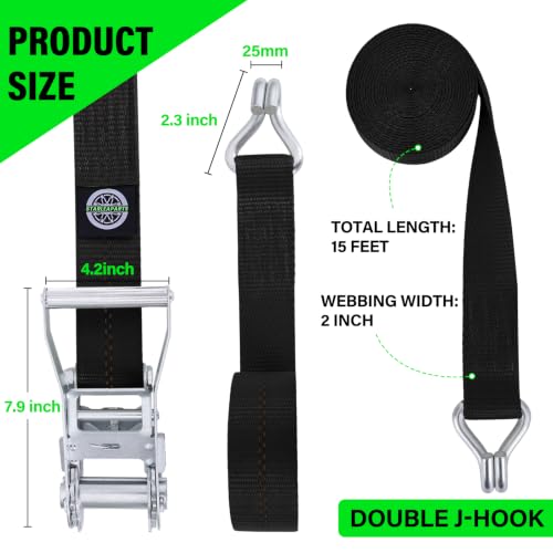 Cargo Straps with J Hooks