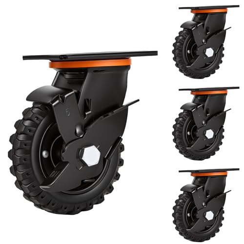 Caster Wheels 4pcs Heavy Duty Swivel with Brake