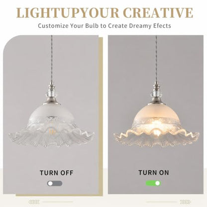 1 Pack Vintage Crystal Pendant Light Fixtures