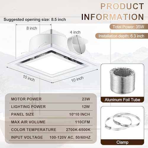 Bathroom Exhaust Fan with Light