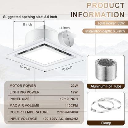 Bathroom Exhaust Fan with Light